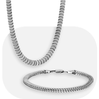 ست زیورآلات نقره مردانه