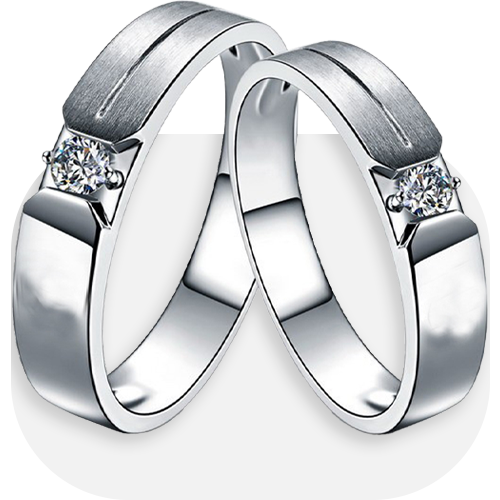 ست انگشتر نقره زنانه و مردانه