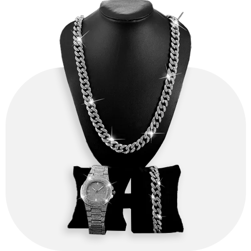 ست زیورآلات نقره زنانه و مردانه