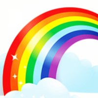 لوگوی فروشگاه فانتزی و رنگین کمانی